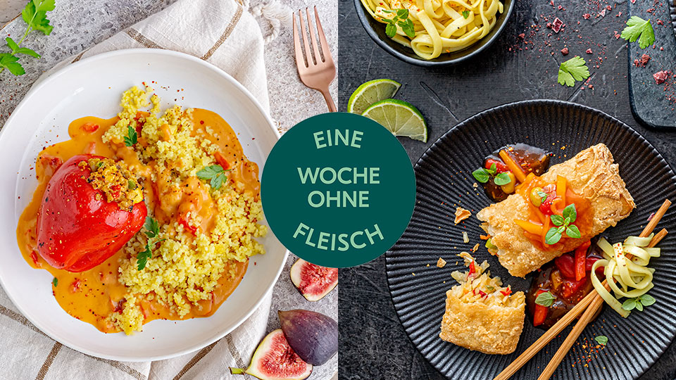 Eine Woche ohne Fleisch Logo Essensbilder