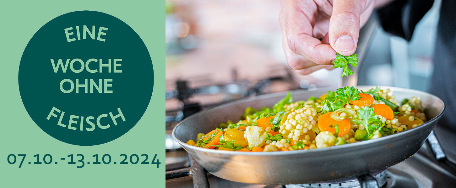 Eine Woche ohne Fleisch Logo Essen Menü