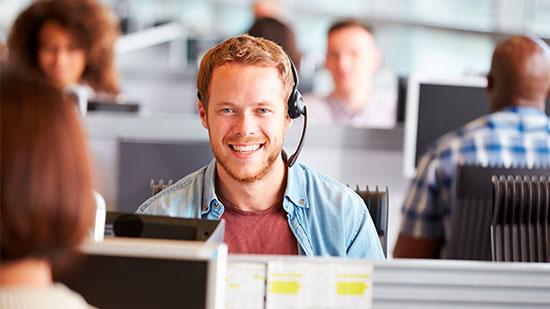 Call Center Mann Reklamation als Chance