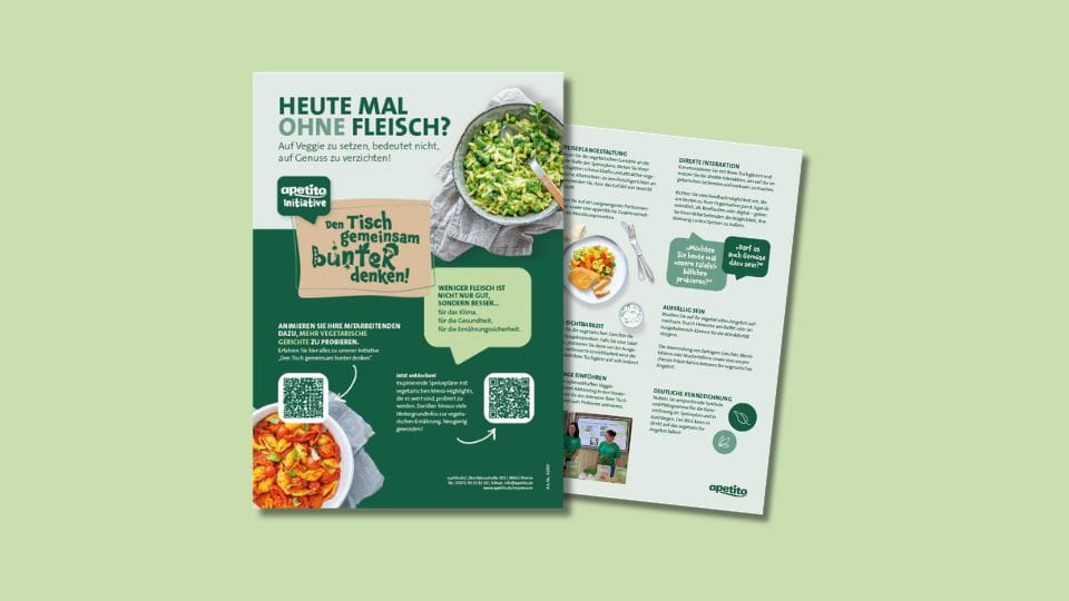 Informationsflyer: Heute mal ohne Fleisch?
