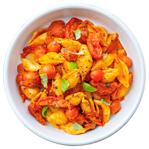 Muschelnudeln in Tomatensauce