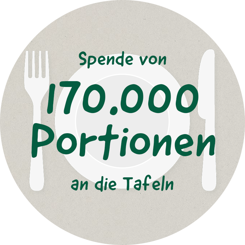 Spende von 170.000 Portionen an die Tafeln
