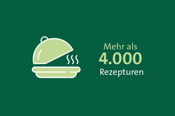 Mehr als 4.000 Rezepturen