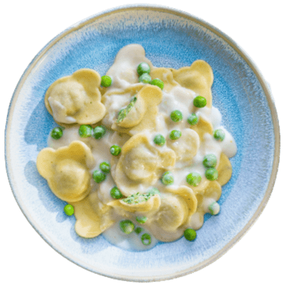 Tortellini mit Erbsen