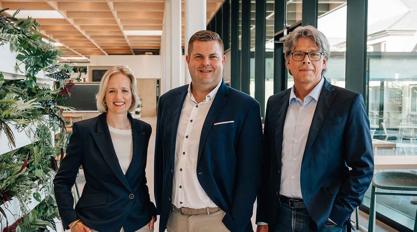 Unternehmensleitung: Dr. Jan-Peer Laabs, Christina Kessy, Melanie Thomann-Bopp