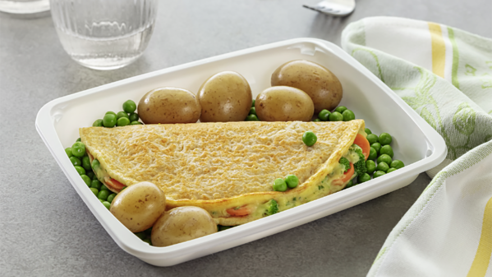 Menüschale Pfannkuchen mit Kartoffeln