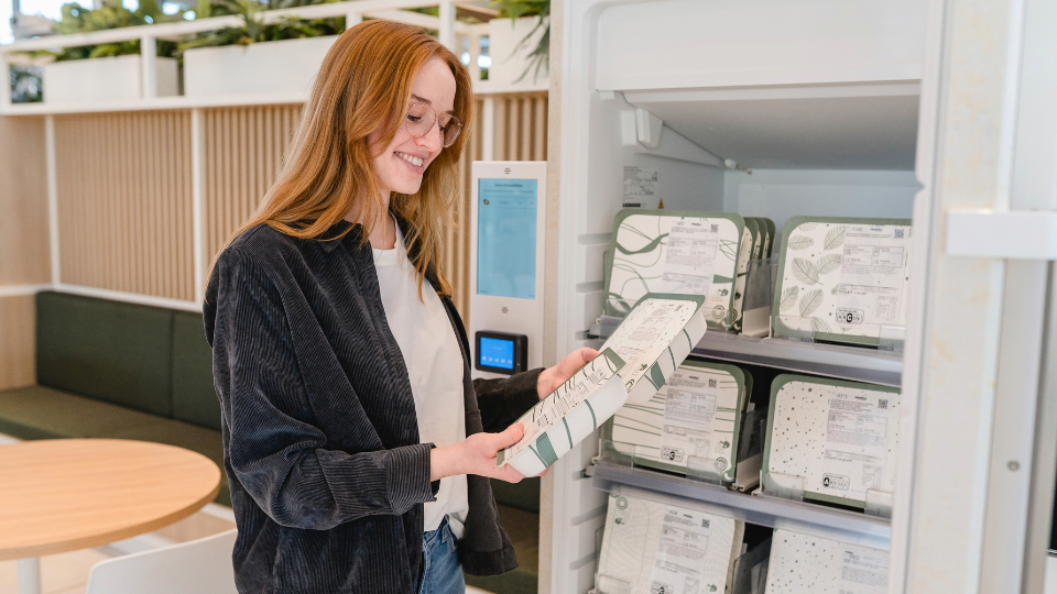 Gerichtentnahme aus dem Automaten