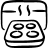 Essen wird in den Ofen geschoben Icon
