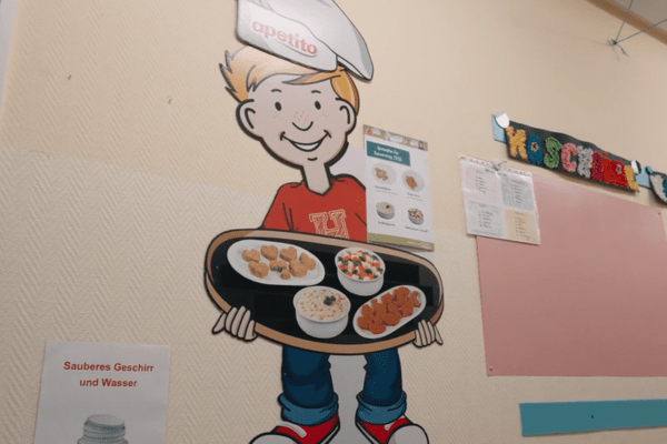 Tafel mit Essenskarten