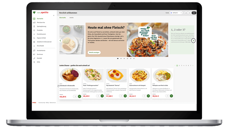 Ihre Kundenplattform mein.apetito
