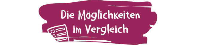 Die Möglichkeiten im Vergleich