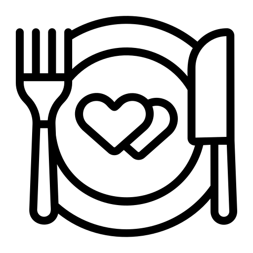 Produktuebersicht Geschirr Besteck Icon Messer Gabel